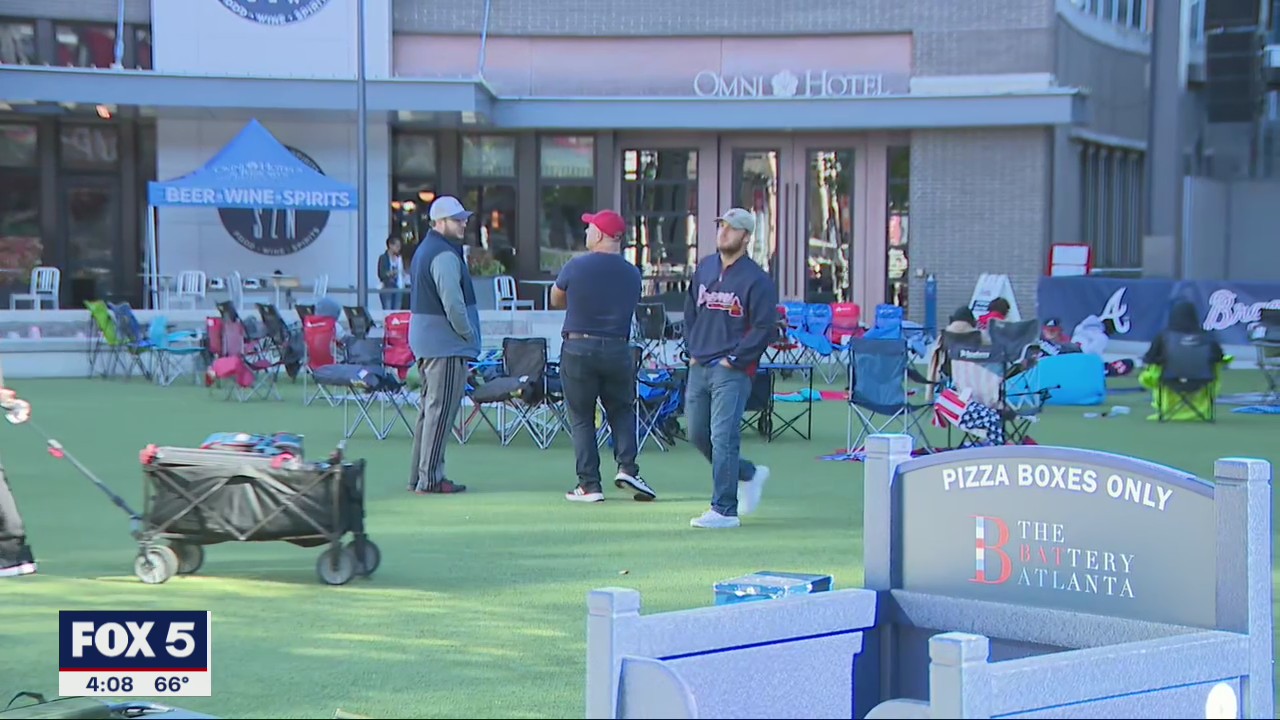 Fans gather at The Battery for Game One