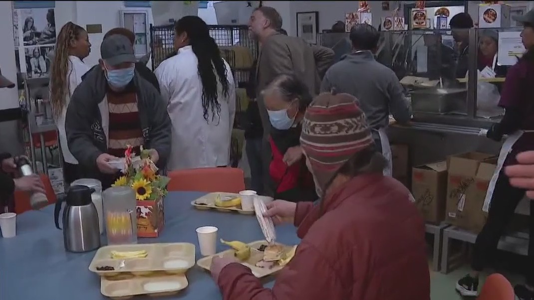 Thanksgiving celebration at Glide Memorial Church in San Francisco