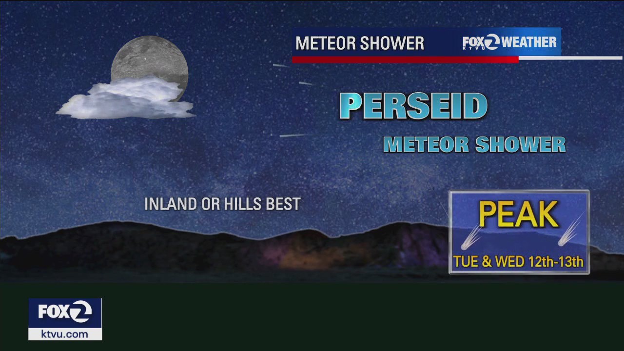 How will Bay Area fog affect the Perseids meteor shower?