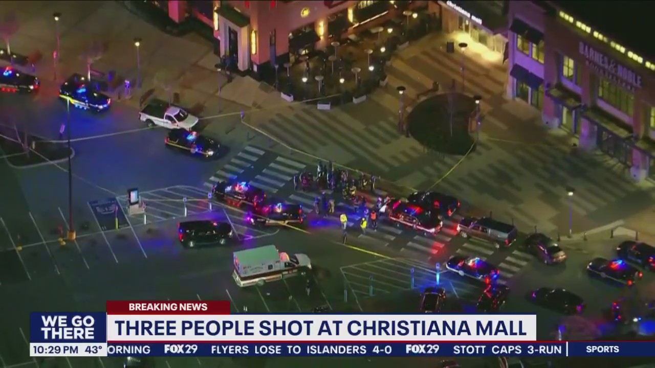 Delaware State Police say 3 people were shot and 5 others injured in fight at Christiana Mall that led to shooting
