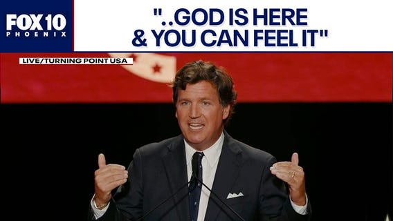 Tucker Carlson speaks at Charlie Kirk's memorial
