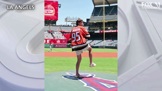 Angels introduce Ducks 1st-rounder Roger McQueen