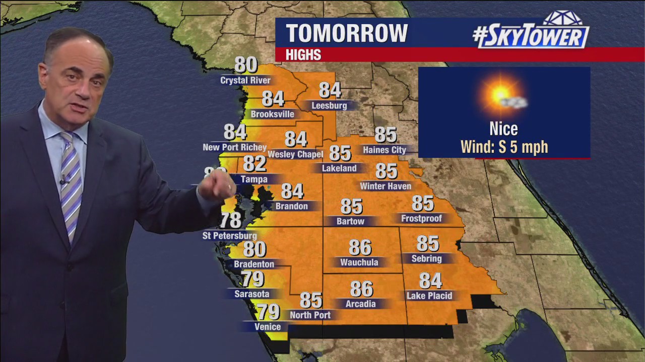 Tampa weather | Warm and sunny Wednesday