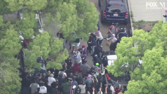 Punches thrown during protest over student pronouns