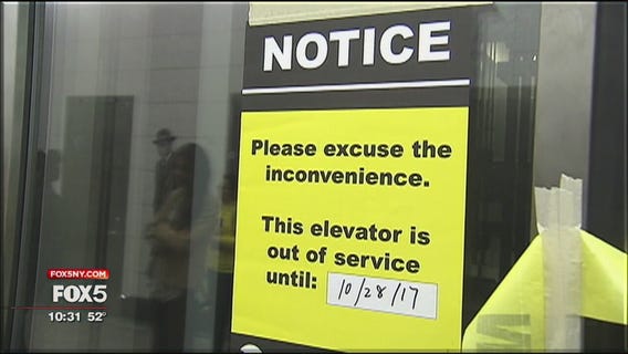 Broken subway elevators