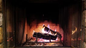 Fireplace Yule Log with Christmas Music