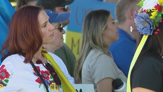 Rally held at Steele Indian School Park in Phoenix to support the people of Ukraine