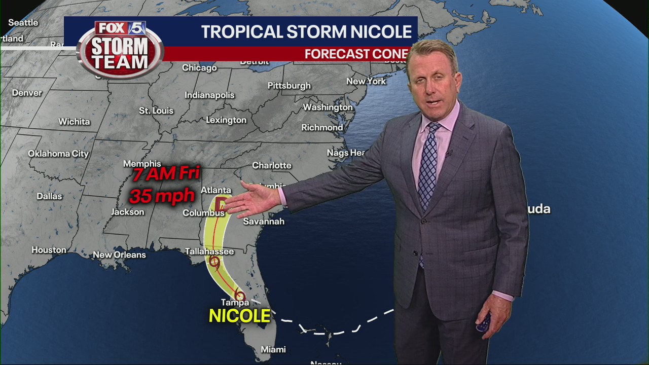 Tracking Nicole: Here's when metro Atlanta could feel effects | FOX 5 ...