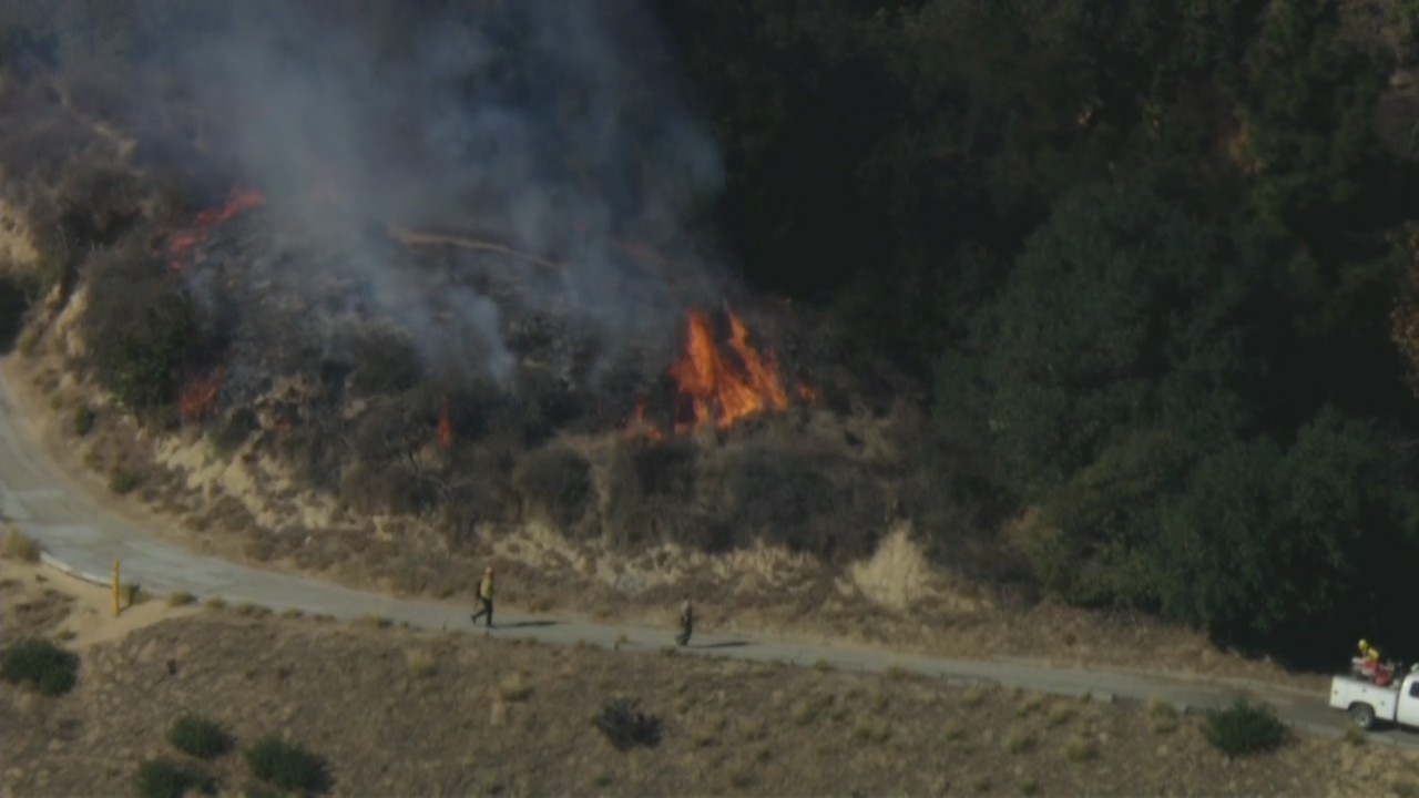 Griffith Fire sparks in Griffith Park