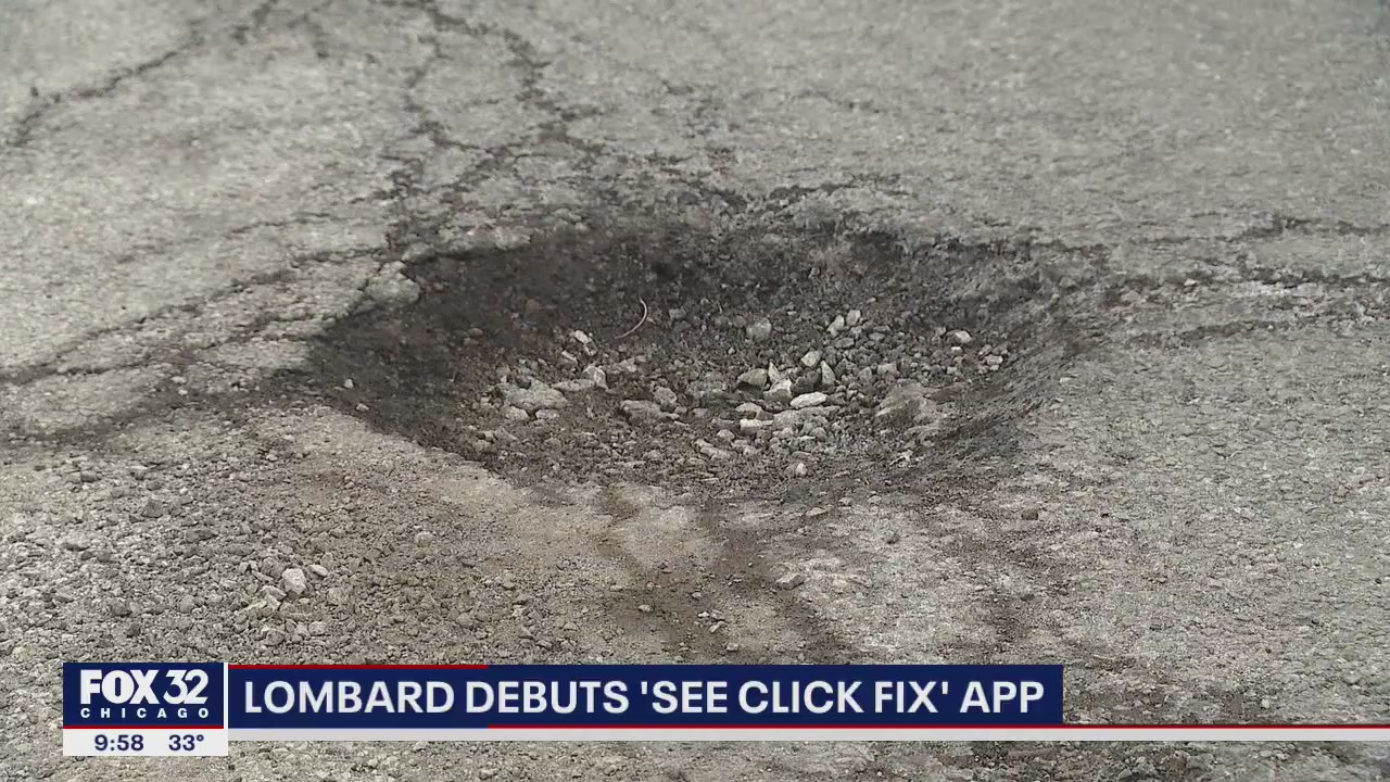Chicago suburb launching app for residents to report potholes, streetlight outages