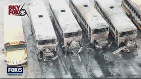 Fire damages 6 Burlington Area School District school buses, shed