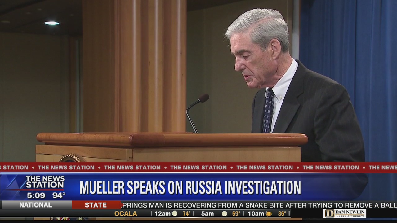 Robert Mueller speaks publicly about Russia probe