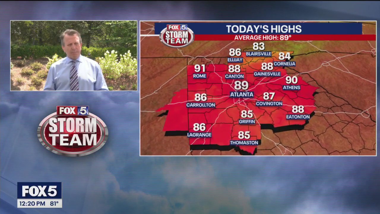 Tuesday midday weather forecast | FOX 5 Atlanta