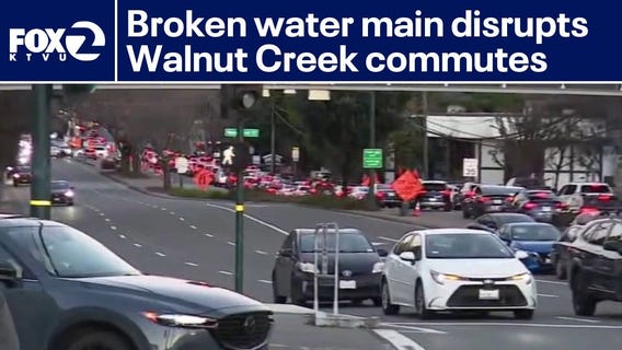 Broken Water main disrupts Walnut Creek commutes