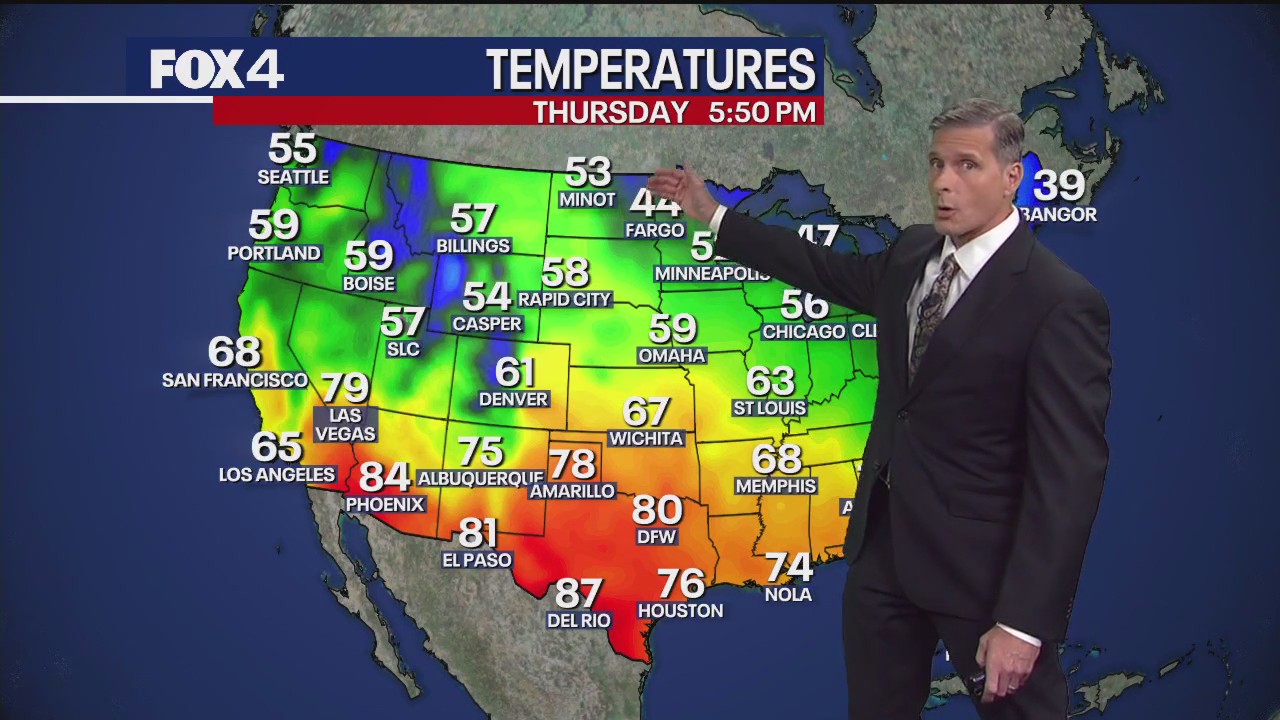 Dallas weather: November 6 evening forecast