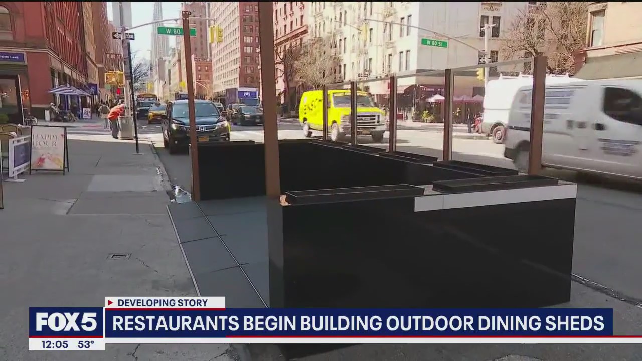 Restaurants begin building outdoor dining sheds