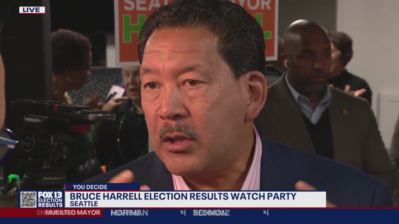 Bruce Harrell speaks on early lead in 2025 election