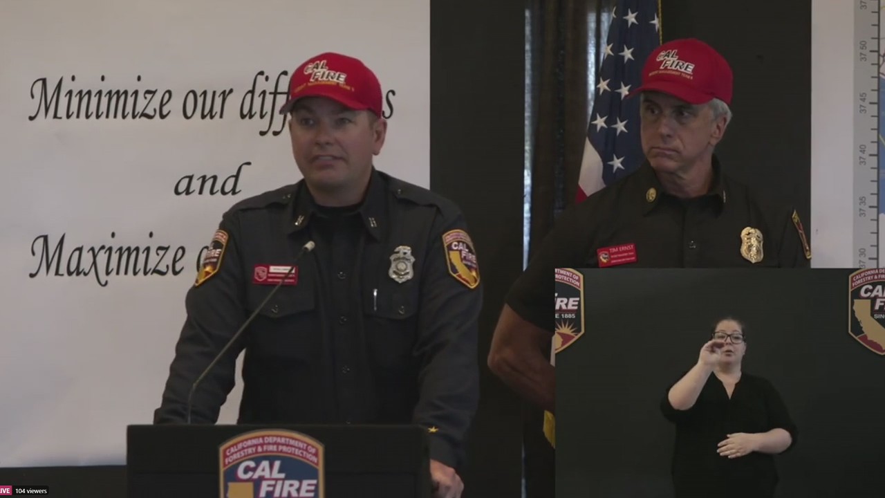 Officials provide an update on the SCU Lighting Complex Fires