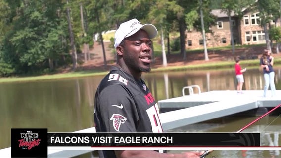 Falcons players fish, play games with local kids | Rise Up For Atlanta