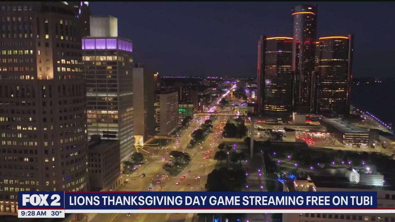 Tubi streams Lions Thanksgiving Day in 4K