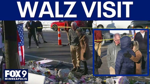 Gov. Walz visits Minneapolis ICE shooting memorial