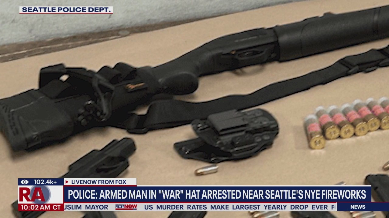 Police: Armed man in "war" hat arrested in Seattle