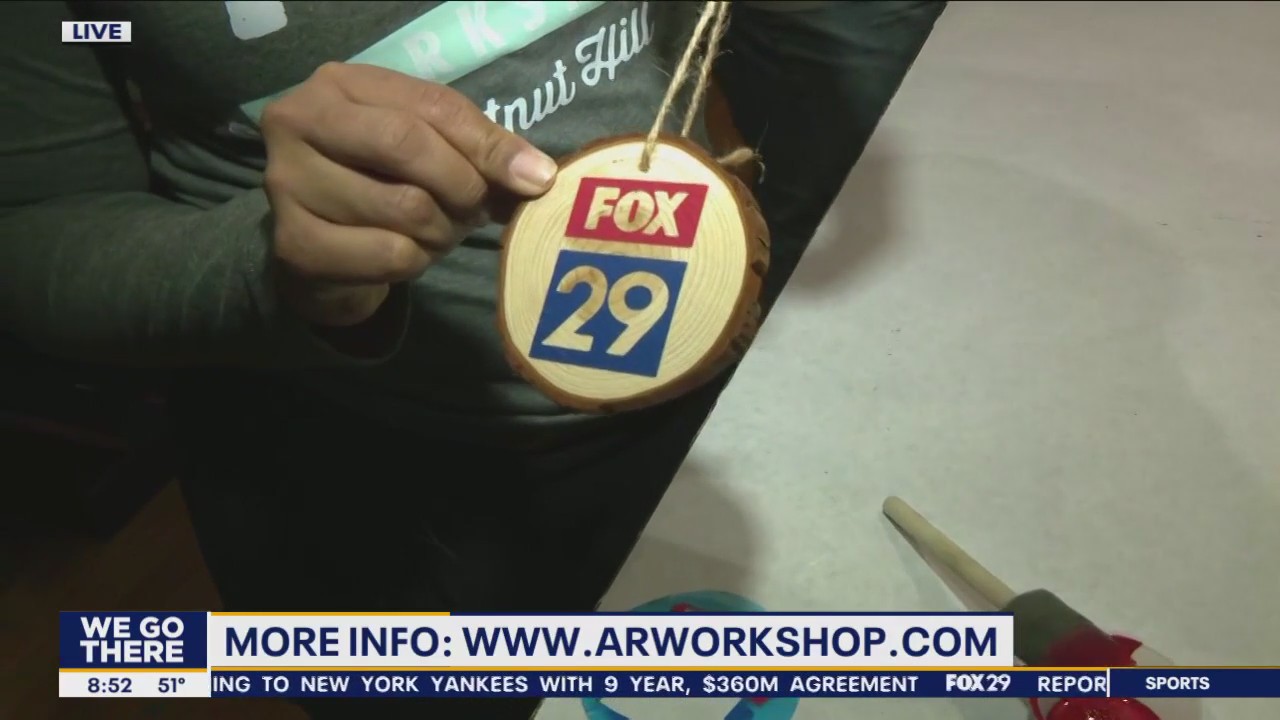 Making DIY holiday gifts at the AR Workshop in Chestnut Hill