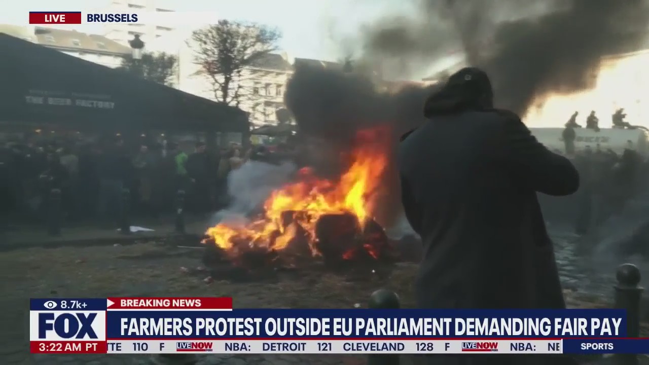 Farmers protest turns violent at EU Parliament
