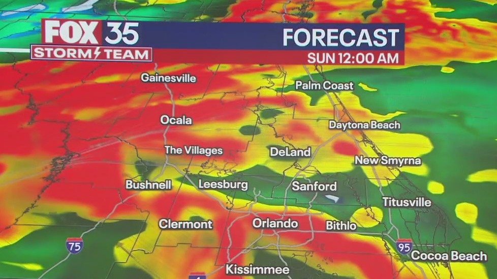 Tropical storm-like conditions this weekend