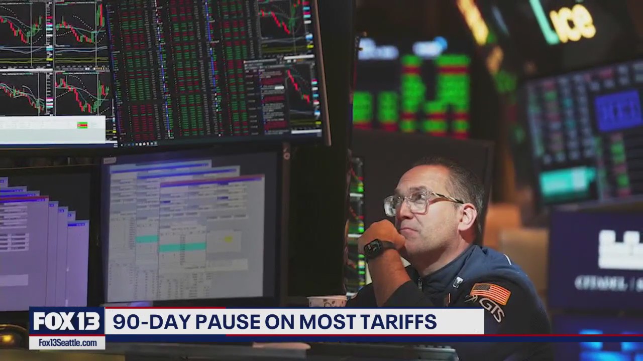 Stocks soar after 90-day pause on most tariffs