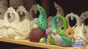 Painting Ceramics at Paint-A-Treasure Art Studio