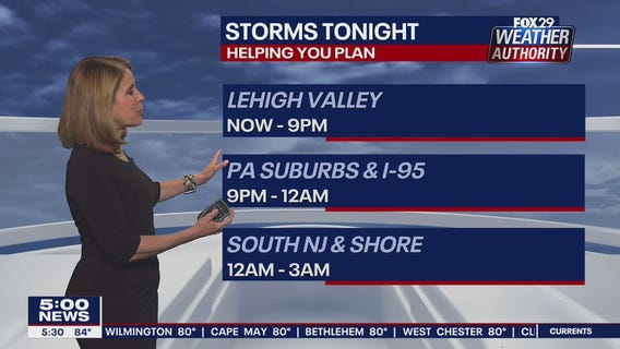 FOX 29 Weather Authority 7-day forecast 5 p.m.