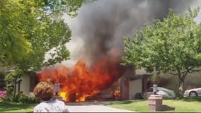 Cell phone camera records fire, homeowner seriously injured