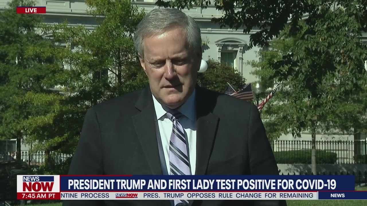 Mark Meadows, WH Chief of Staff, comments on Trump's coronavirus infection