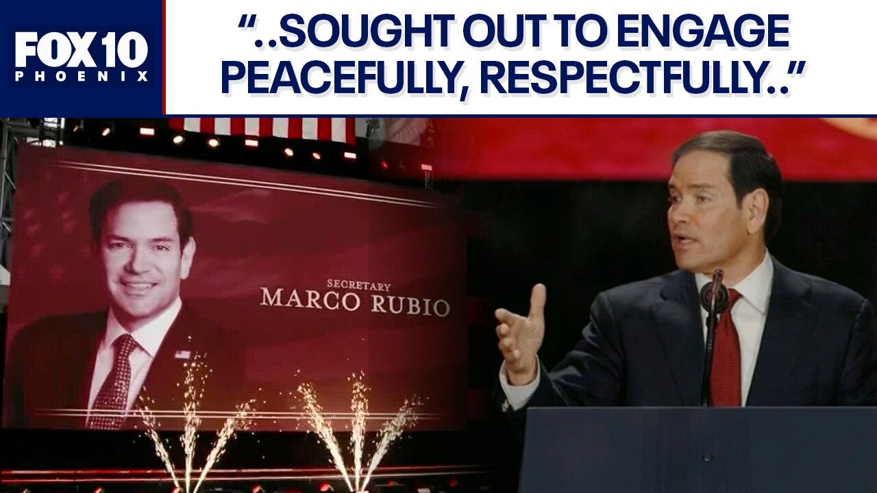 Marco Rubio speaks at Charlie Kirk's memorial