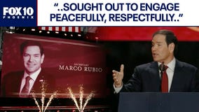Marco Rubio speaks at Charlie Kirk's memorial