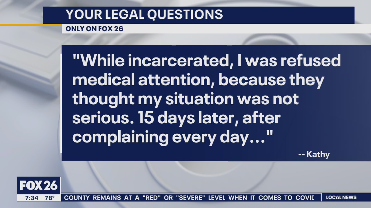 Your Legal Questions: Vehicles blocking walkway; refused medical attention
