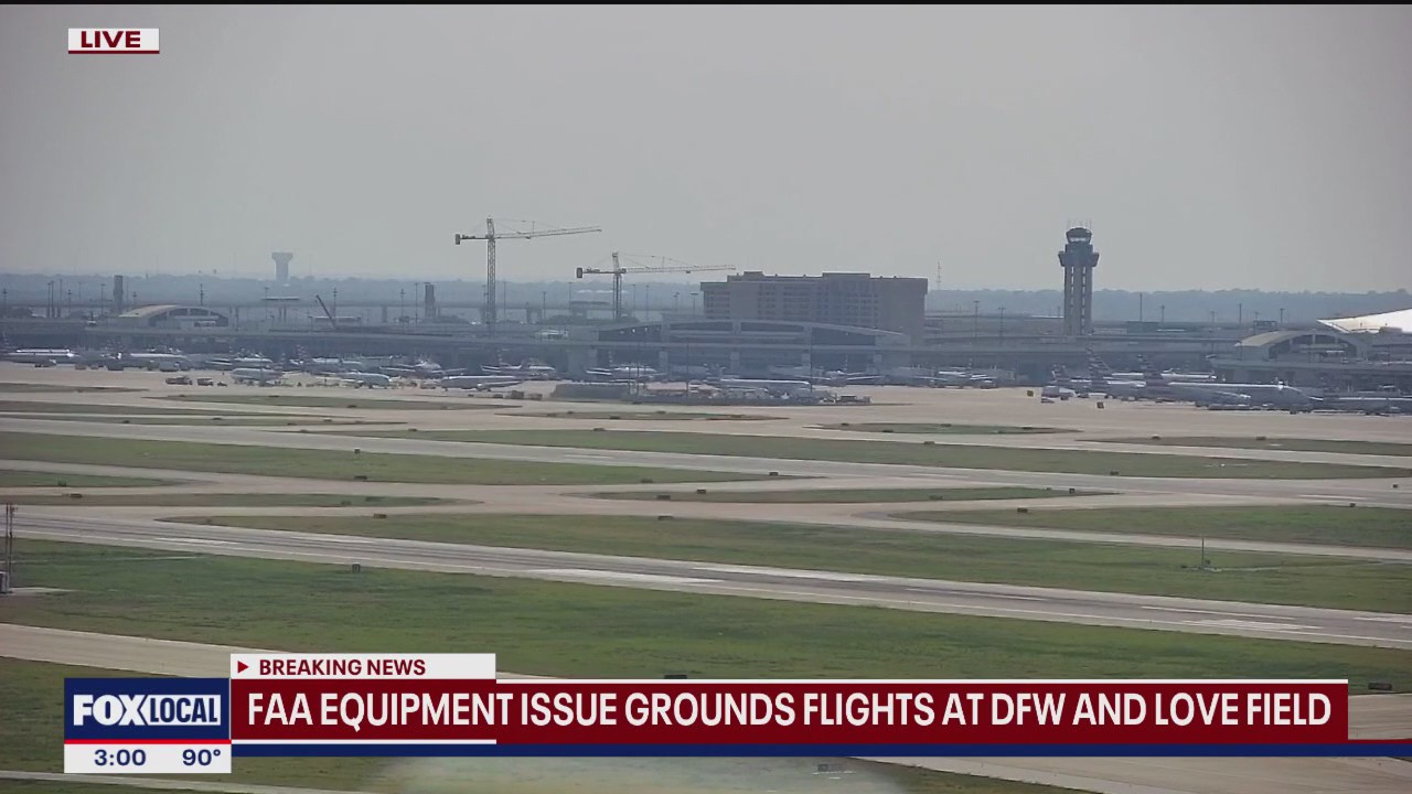 Flights grounded at DFW, Love Field