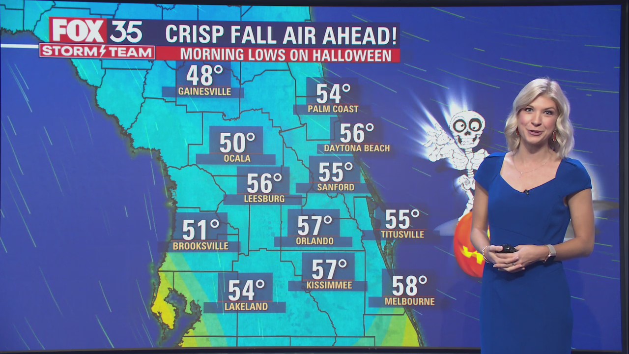 Spooktacular weather! Cooler air arrives in Central Florida for Halloween weekend