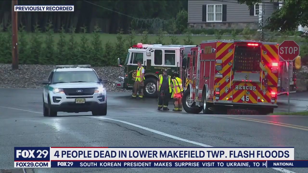 4 dead, 4 missing in Bucks County flash flood: officials