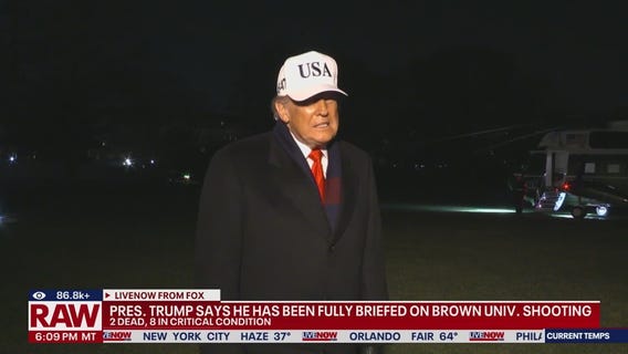 Trump: 'Fully briefed' on Brown University shooting