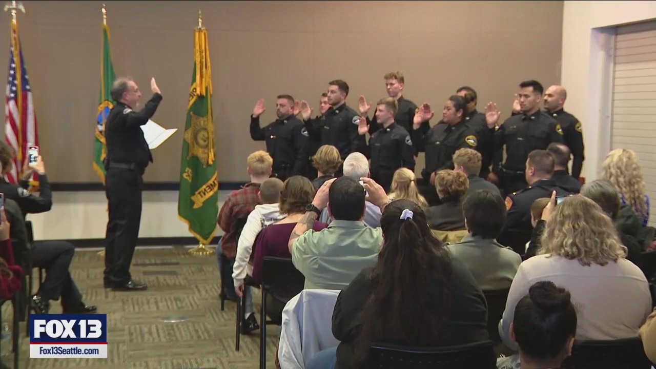 Pierce County Sheriff Ed Troyer holds final swearing-in ceremony