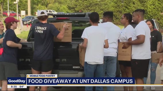 Food giveaway underway on UNT Dallas campus