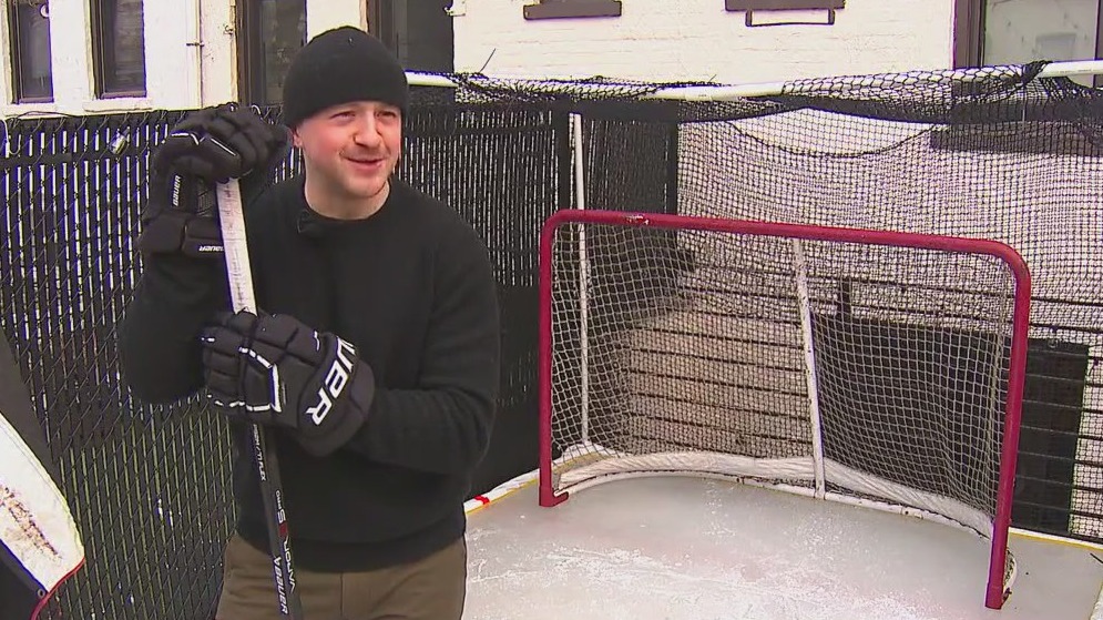 Queens man creates backyard ice rink for just $200