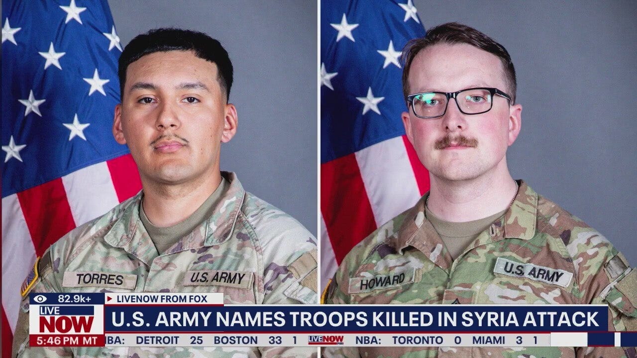 U.S. Army names troops killed in Syria attack