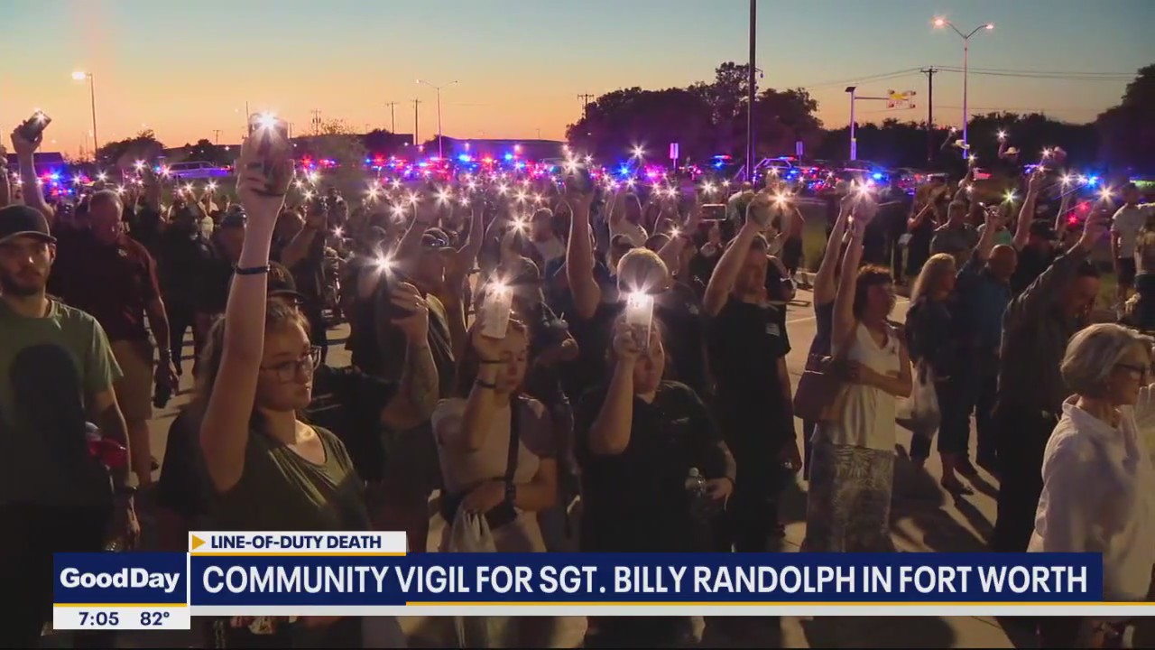 Vigil held for fallen Fort Worth police officer