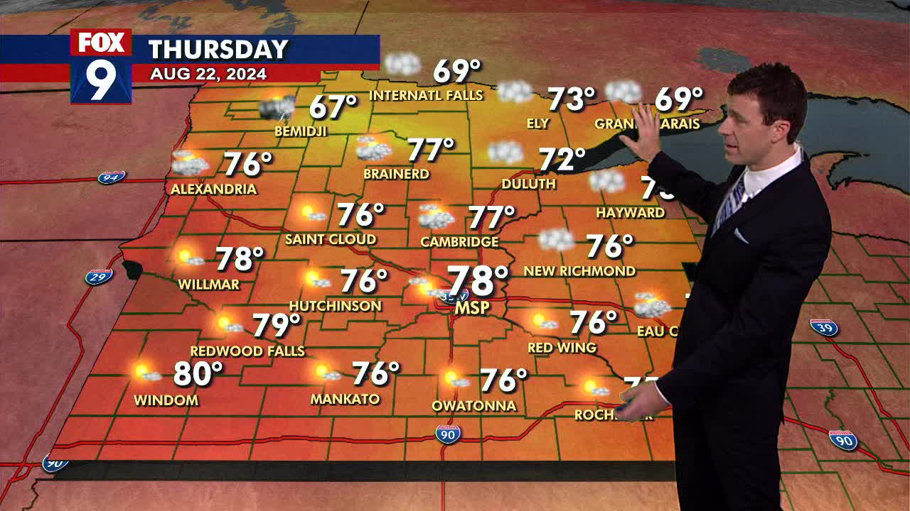MN weather: Mild in metro, showers for some Thursday