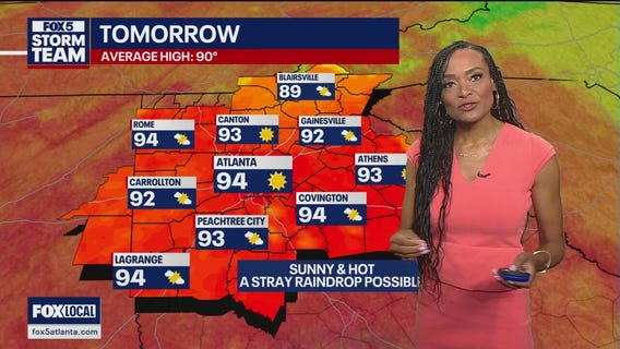 Saturday evening weather forecast