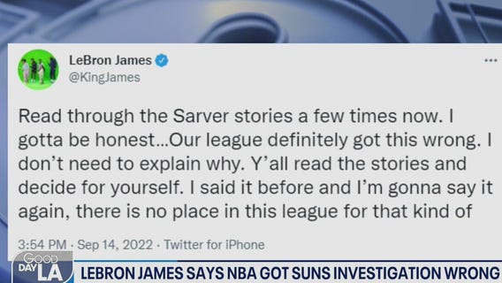 LeBron James says NBA got Suns investigation wrong