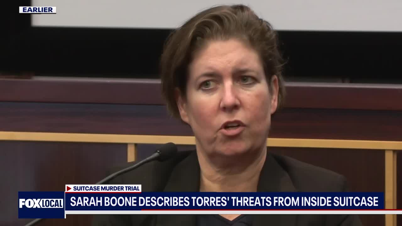 Sarah Boone describes Torres' threats from the suitcase